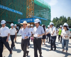 杭州市副市长陈卫强一行调研我集团承建的亚运会板球场馆工程总承包EPC项目